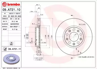 Тормозной диск BREMBO купить