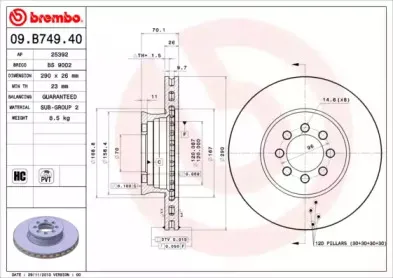 Тормозной диск BREMBO купить