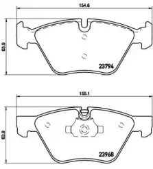 Комплект тормозных колодок, дисковый тормоз BREMBO купить
