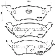 Комплект тормозных колодок, дисковый тормоз BREMBO купить