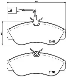 Комплект тормозных колодок, дисковый тормоз BREMBO купить