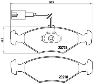 Комплект тормозных колодок, дисковый тормоз BREMBO купить
