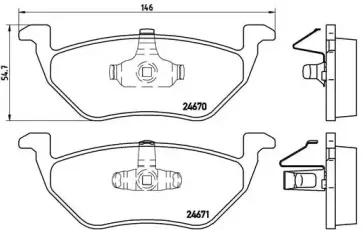 Комплект тормозных колодок, дисковый тормоз BREMBO купить