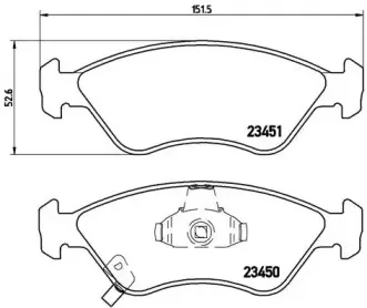 Комплект тормозных колодок, дисковый тормоз BREMBO купить