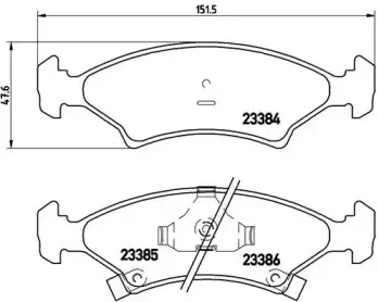 Комплект тормозных колодок, дисковый тормоз BREMBO купить