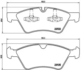 Тормозные колодки передние GL-Class (164) от 2006г.- ML-Class (164) от 2005-2011г. R-Class(251) от BREMBO купить