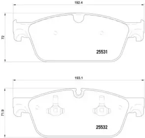 Комплект тормозных колодок, дисковый тормоз BREMBO купить