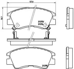 Комплект тормозных колодок, дисковый тормоз BREMBO купить