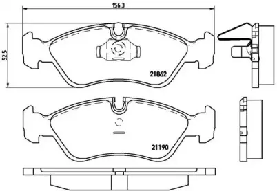 Комплект тормозных колодок, дисковый тормоз BREMBO купить