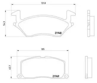 Комплект тормозных колодок, дисковый тормоз BREMBO купить