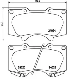 Колодки дискового тормоза BREMBO купить