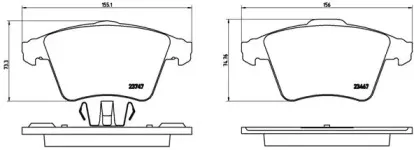 Комплект тормозных колодок, дисковый тормоз BREMBO купить
