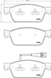 Комплект тормозных колодок, дисковый тормоз BREMBO купить