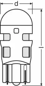 Лампа накаливания, фонарь установленный в двери OSRAM купить