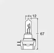 Автолампа галогенова 65W OSRAM купить