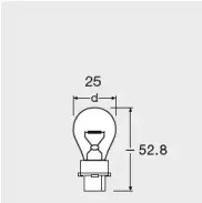 3156-UNV OSRAM ЛАМПА P27W 12V 27W W2.5x16d FS STANDARD OSRAM купить