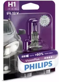 12258VPB1 (PHILIPS) H1 VisionPlus (+60% ) 12V 55W P14,5s  Blst. 1 pc. PHILIPS купить