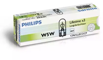 12961LLECOCP (PHILIPS) W5W LongLife EcoVision 12V 5W W2,1X9,5d PHILIPS купить
