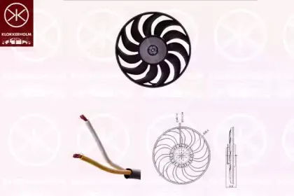 Вентилятор, охлаждение двигателя KLOKKERHOLM купить