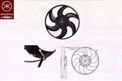 Вентилятор, охлаждение двигателя KLOKKERHOLM купить