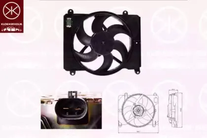 Вентилятор, охлаждение двигателя KLOKKERHOLM купить