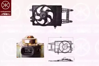 Вентилятор, охлаждение двигателя KLOKKERHOLM купить