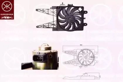Вентилятор, охлаждение двигателя KLOKKERHOLM купить