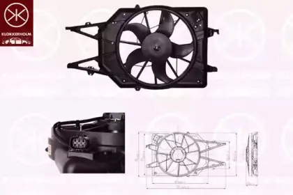 Вентилятор, охлаждение двигателя KLOKKERHOLM купить