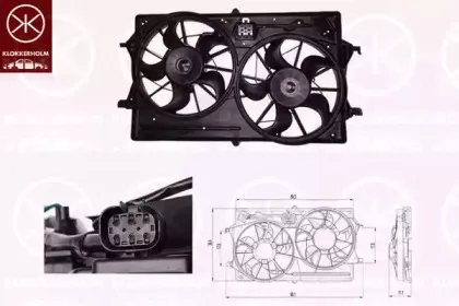 Вентилятор, охлаждение двигателя KLOKKERHOLM купить