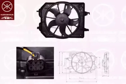 Вентилятор, охлаждение двигателя KLOKKERHOLM купить