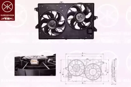 Вентилятор, охлаждение двигателя KLOKKERHOLM купить