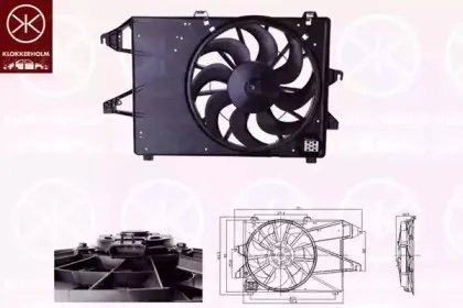 Вентилятор, охлаждение двигателя KLOKKERHOLM купить