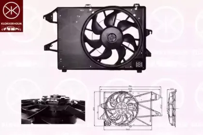 Вентилятор, охлаждение двигателя KLOKKERHOLM купить