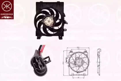 Вентилятор, охлаждение двигателя KLOKKERHOLM купить
