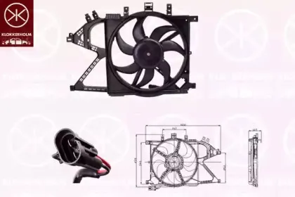 Вентилятор, охлаждение двигателя KLOKKERHOLM купить