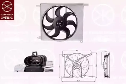 Вентилятор, охлаждение двигателя KLOKKERHOLM купить
