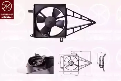 Вентилятор, охлаждение двигателя KLOKKERHOLM купить