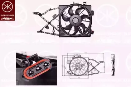 Вентилятор, охлаждение двигателя KLOKKERHOLM купить