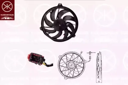 Вентилятор, охлаждение двигателя KLOKKERHOLM купить