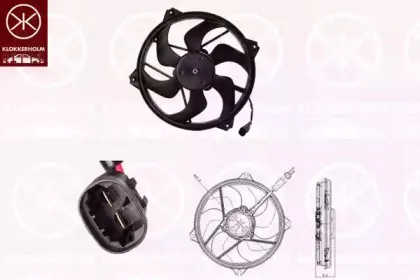 Вентилятор, охлаждение двигателя KLOKKERHOLM купить