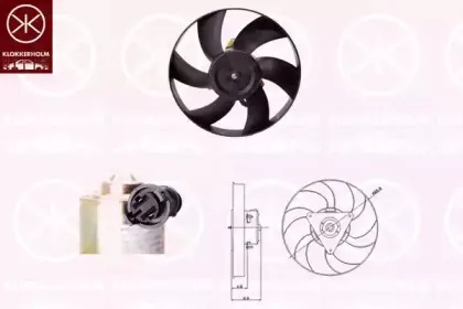 Вентилятор, охлаждение двигателя KLOKKERHOLM купить
