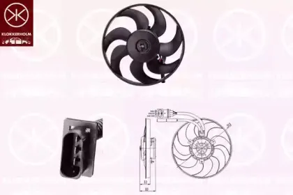 Вентилятор, охлаждение двигателя KLOKKERHOLM купить