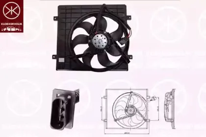Вентилятор, охлаждение двигателя KLOKKERHOLM купить