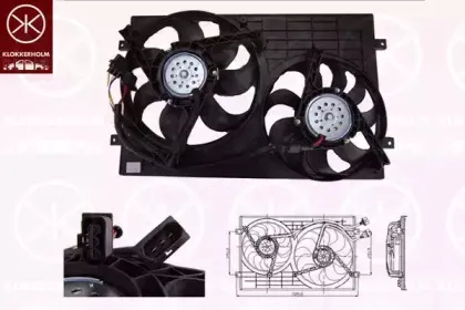 Вентилятор, охлаждение двигателя KLOKKERHOLM купить