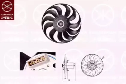Вентилятор, охлаждение двигателя KLOKKERHOLM купить