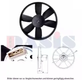 Вентилятор, охлаждение двигателя AKS DASIS купить