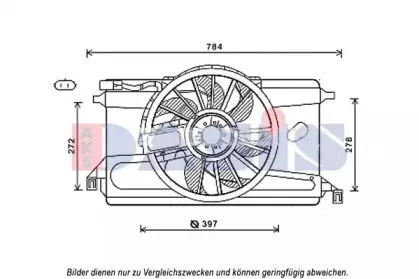 Вентилятор, охлаждение двигателя AKS DASIS купить