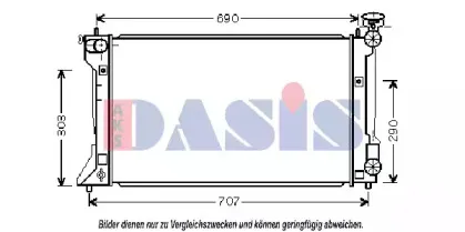 Радиатор, охлаждение двигателя AKS DASIS купить