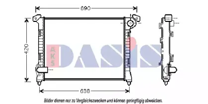 Радиатор, охлаждение двигателя AKS DASIS купить
