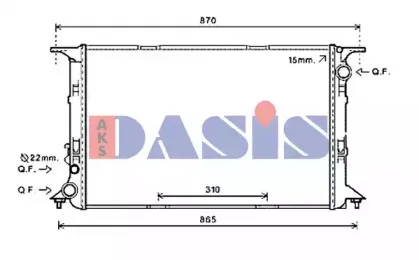 Радиатор, охлаждение двигателя AKS DASIS купить